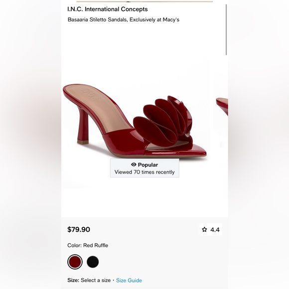 “New”INC BASAARI Red Floral Heels size5 - Picture 6 of 6